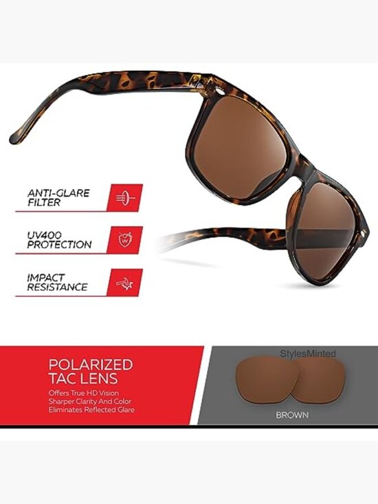 Polarized UV400 Square Vintage Sunglasses Unisex Retro Shades main image 4